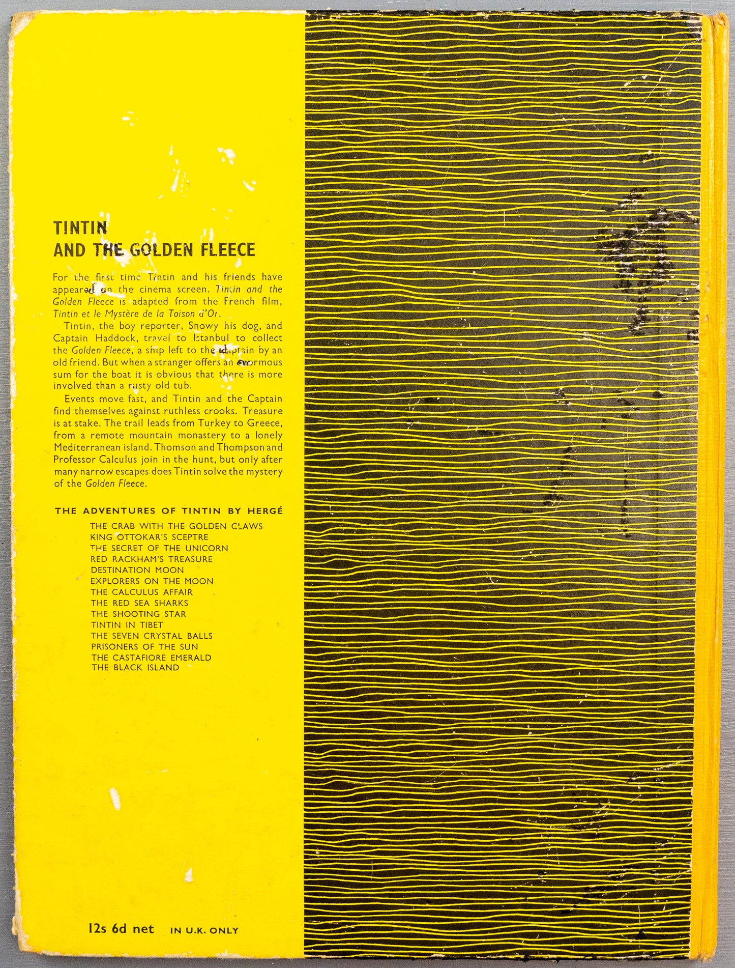 Tintin and the Golden Fleece Methuen UK 2nd Reprint Edition 1966 Hardback Tintin Book Herge