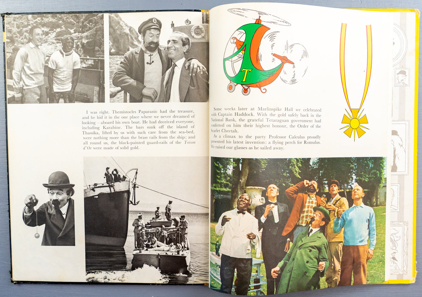 Tintin and the Golden Fleece Methuen UK 2nd Reprint Edition 1966 Hardback Tintin Book Herge