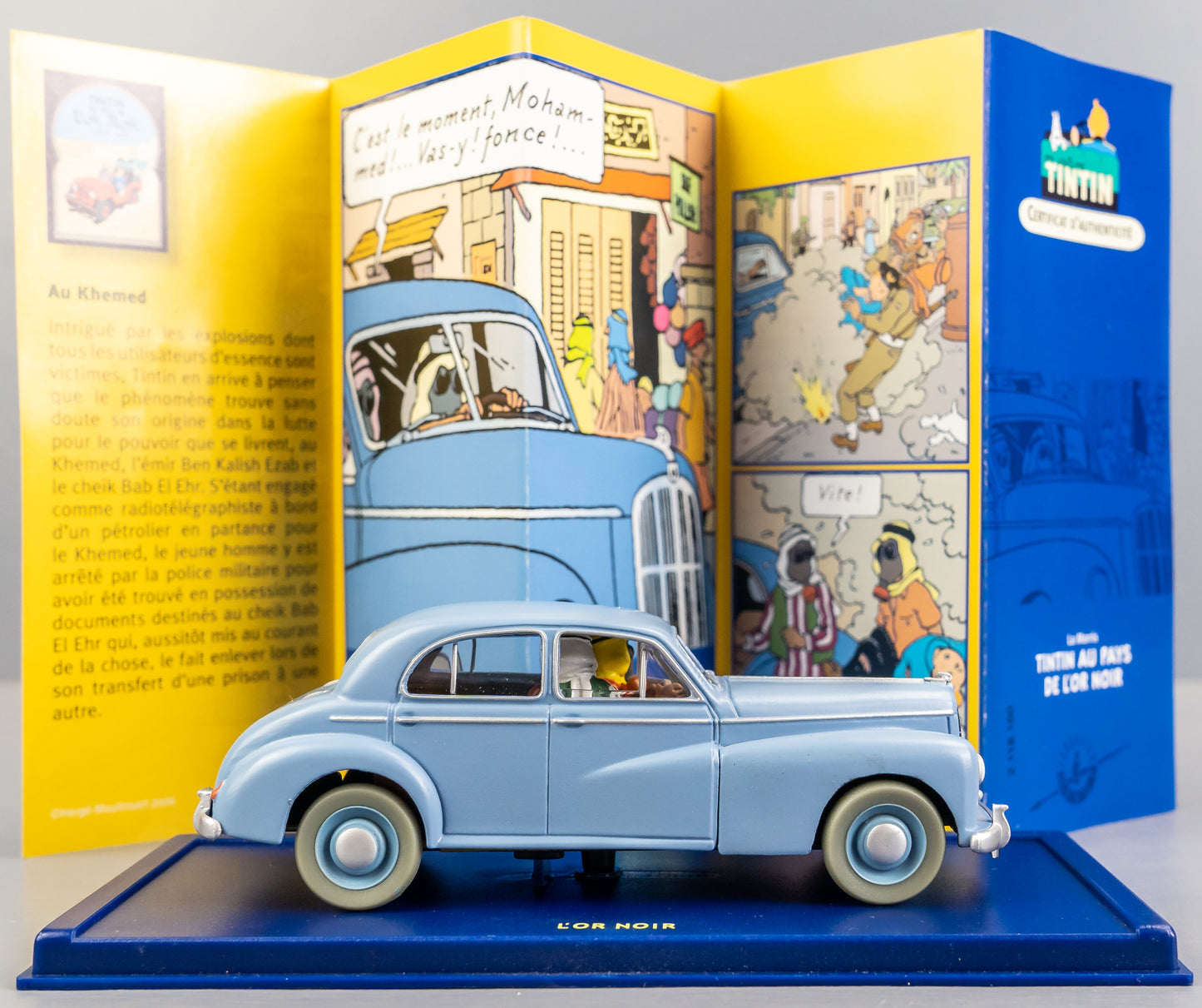ATLAS TINTIN CAR # 60 Morris 6 - Land Black Gold Herge model car 1/43 Scale