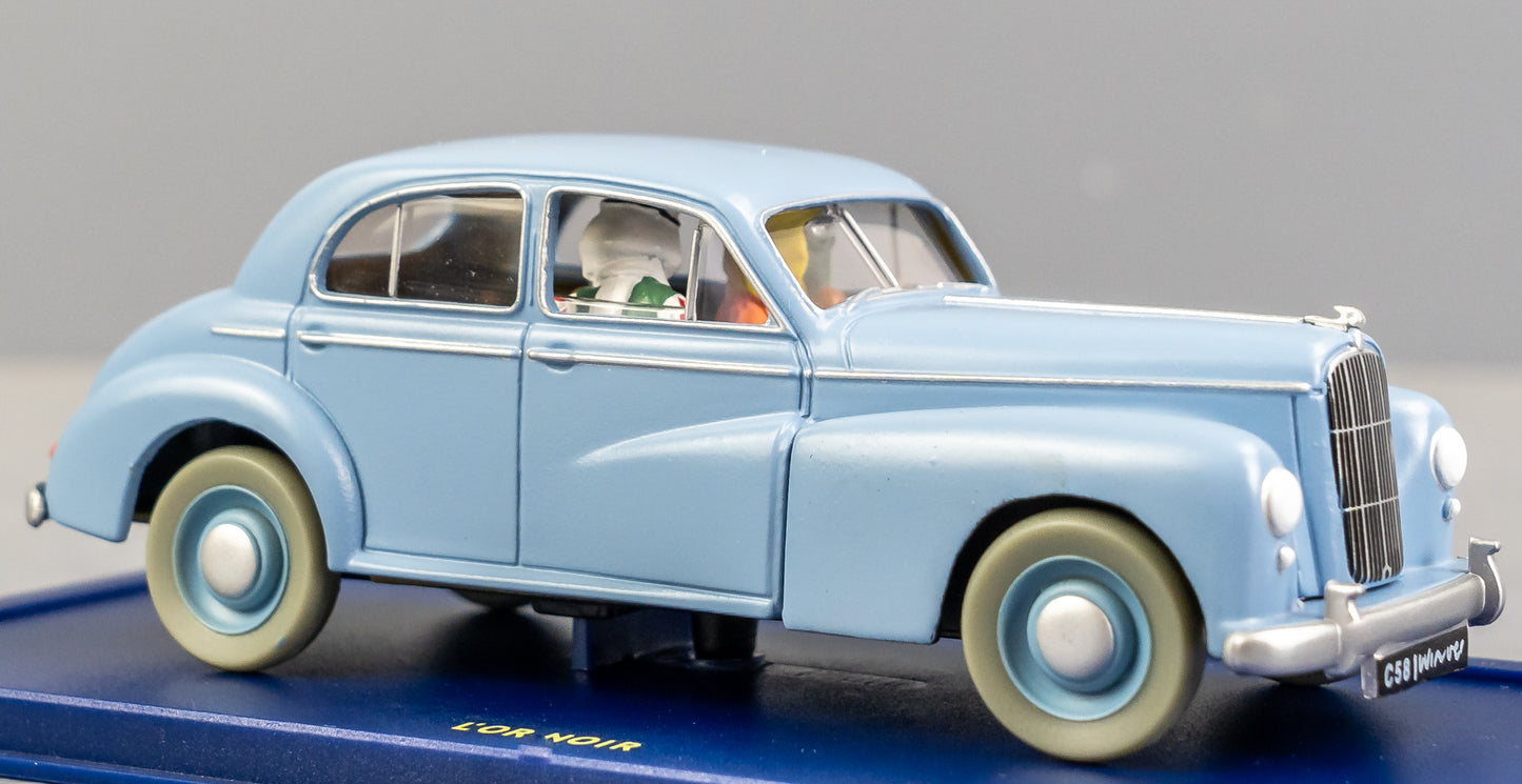 ATLAS TINTIN CAR # 60 Morris 6 - Land Black Gold Herge model car 1/43 Scale