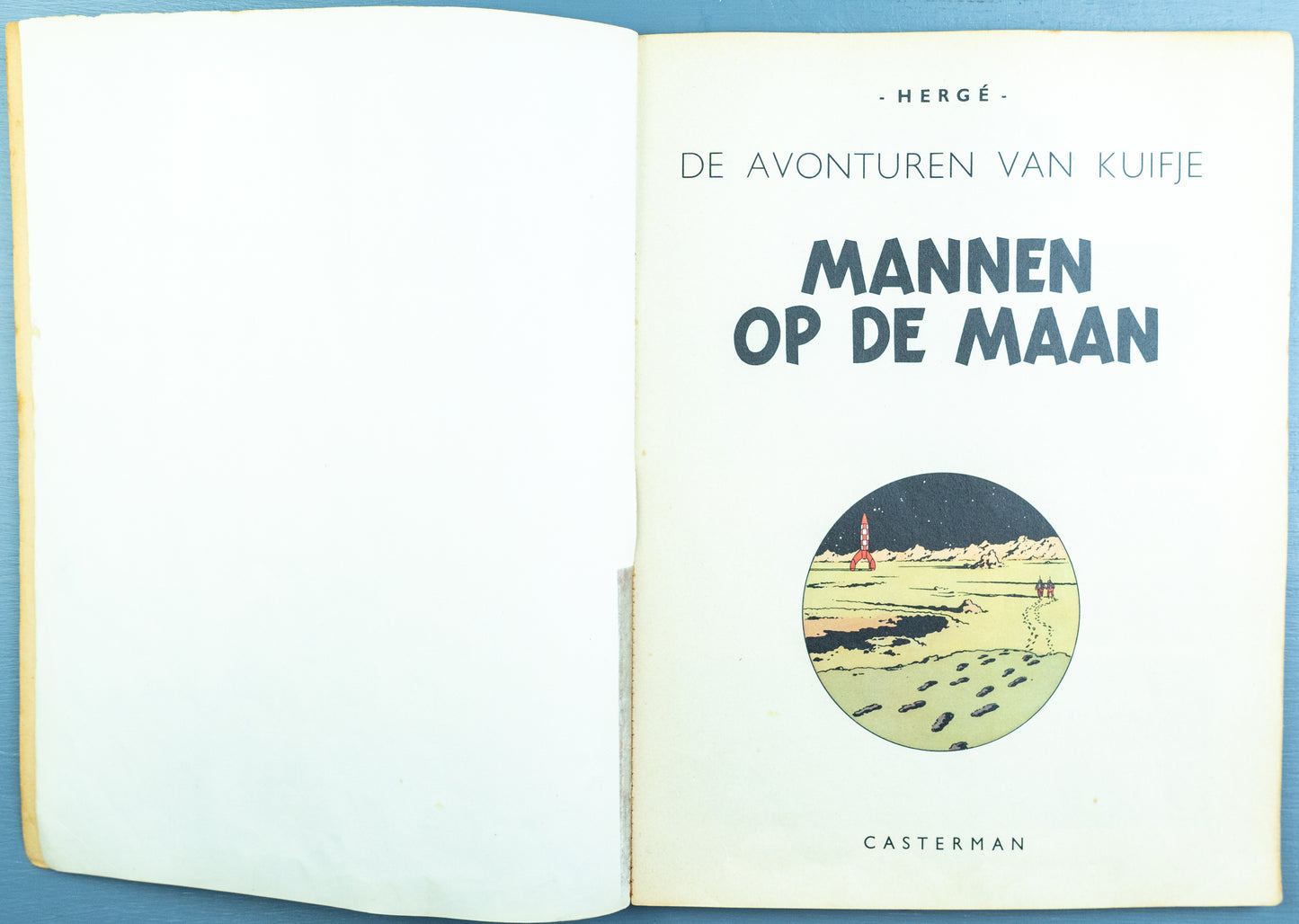 Kuifje: Mannen Op De Maan 1960 Casterman Early Dutch Paperback Edition Tintin by Herge