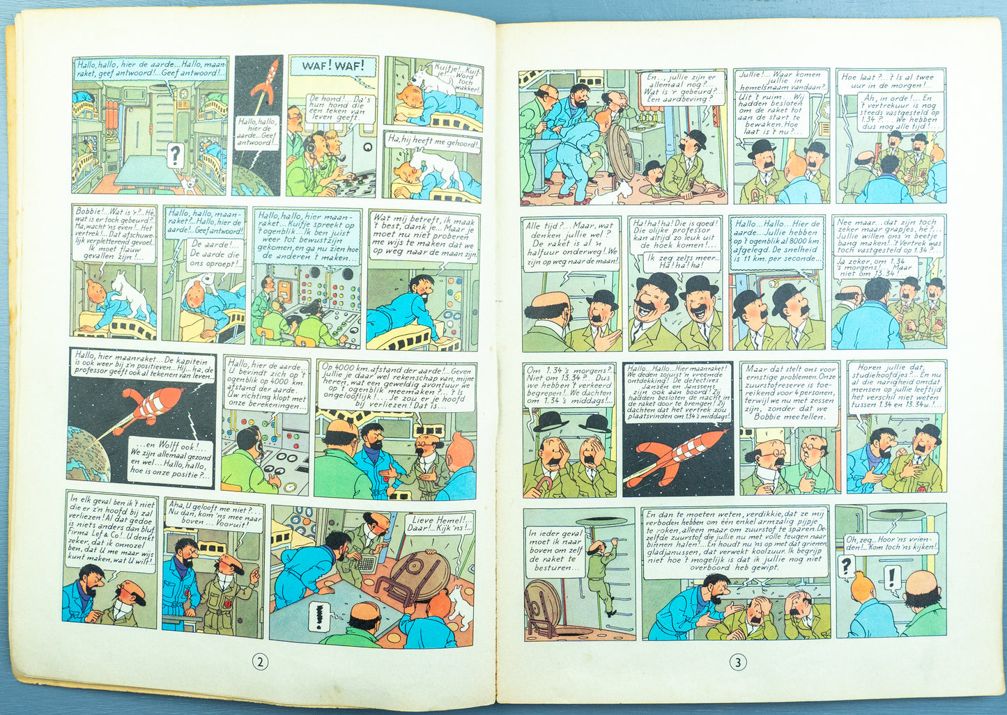 Kuifje: Mannen Op De Maan 1960 Casterman Early Dutch Paperback Edition Tintin by Herge