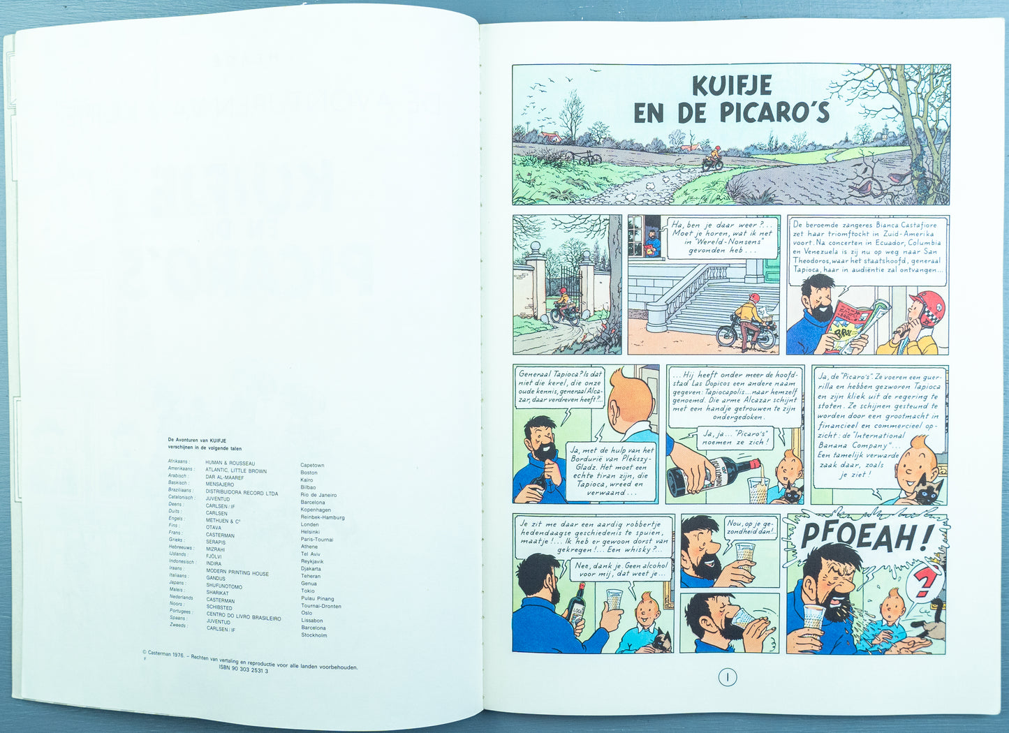 Kuifje En De Picaro's 1976 1st Dutch Paperback Edition Casterman Tintin by Herge