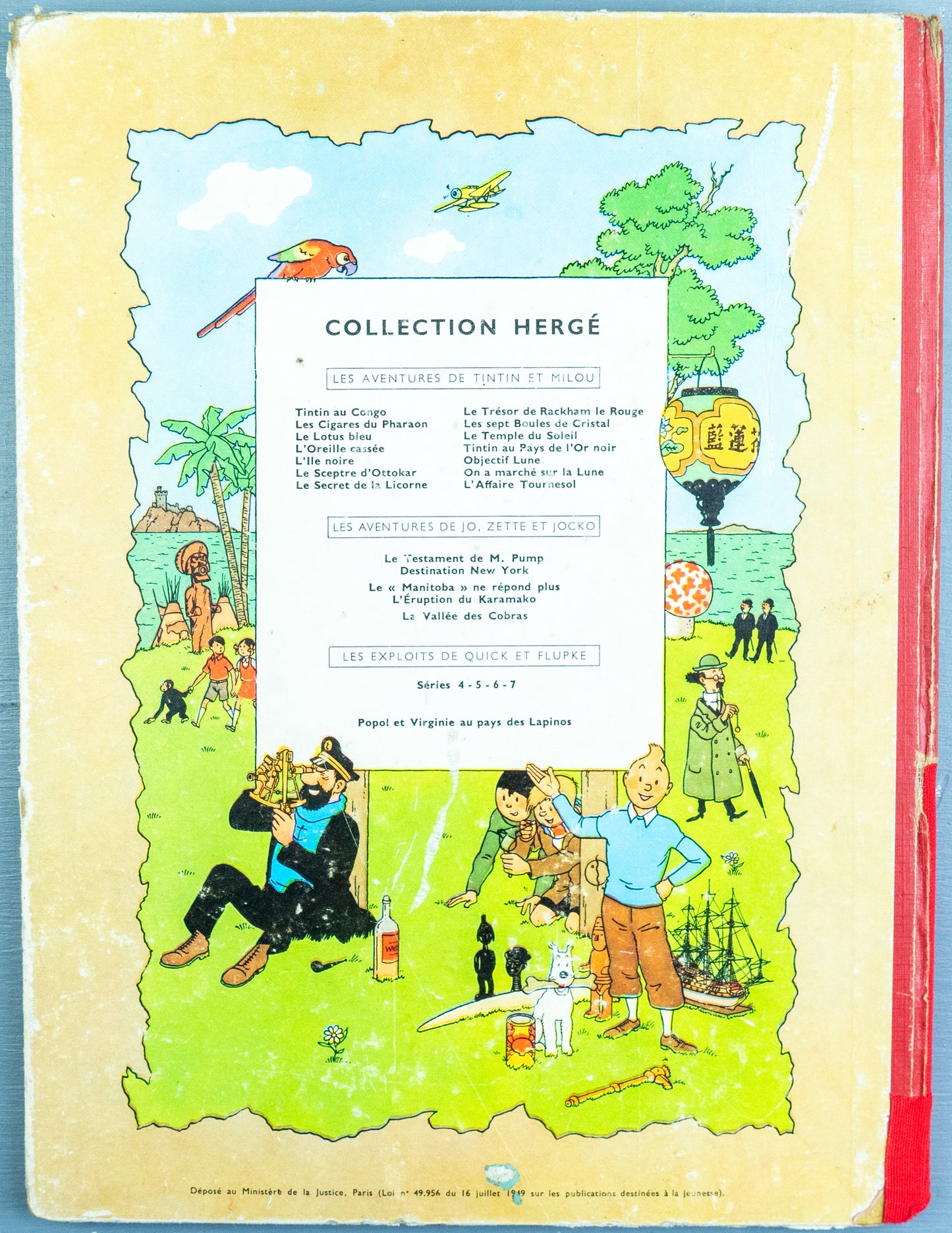 Manitoba Ne Repond Plus 1956 Casterman Early HB Edition Jo Zette & Jocko/Tintin by Herge