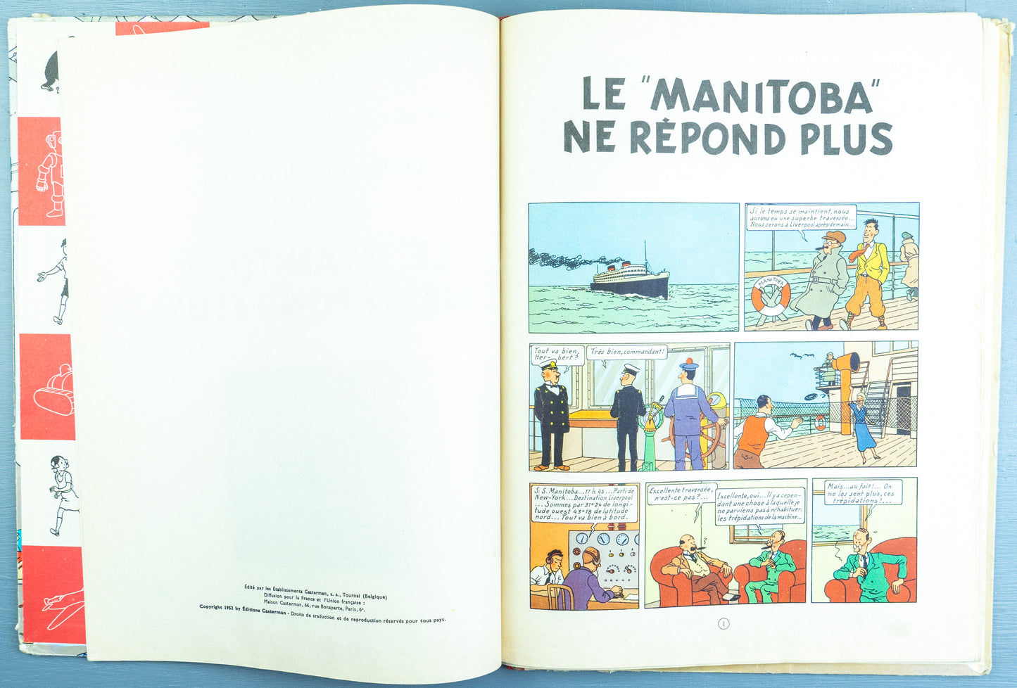 Manitoba Ne Repond Plus 1956 Casterman Early HB Edition Jo Zette & Jocko/Tintin by Herge