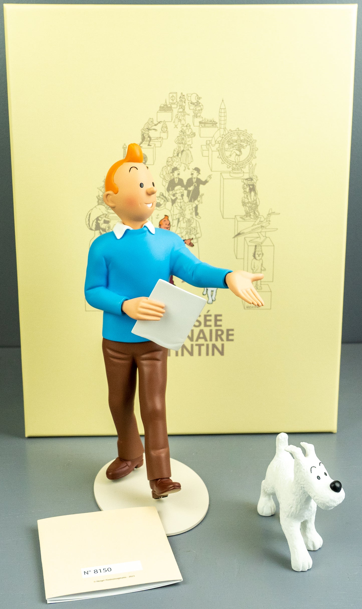 Statuette Moulinsart 46007 Tintin & Snowy Musee Imaginaire 2023 25cm Resin Model