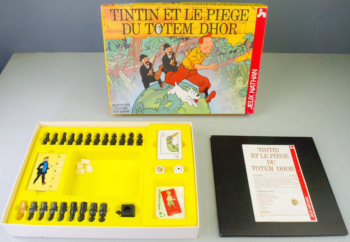 Tintin and the Totem Trap Vintage Board Game - French 1991 Jeux Nathan Game