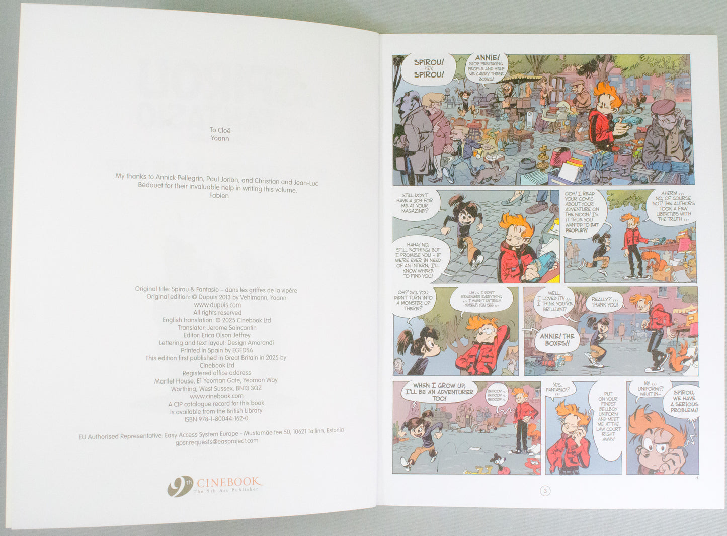Spirou & Fantasio Volume 22 (In The Clutches Of The Viper) - Uk Cinebook Paperback Edition