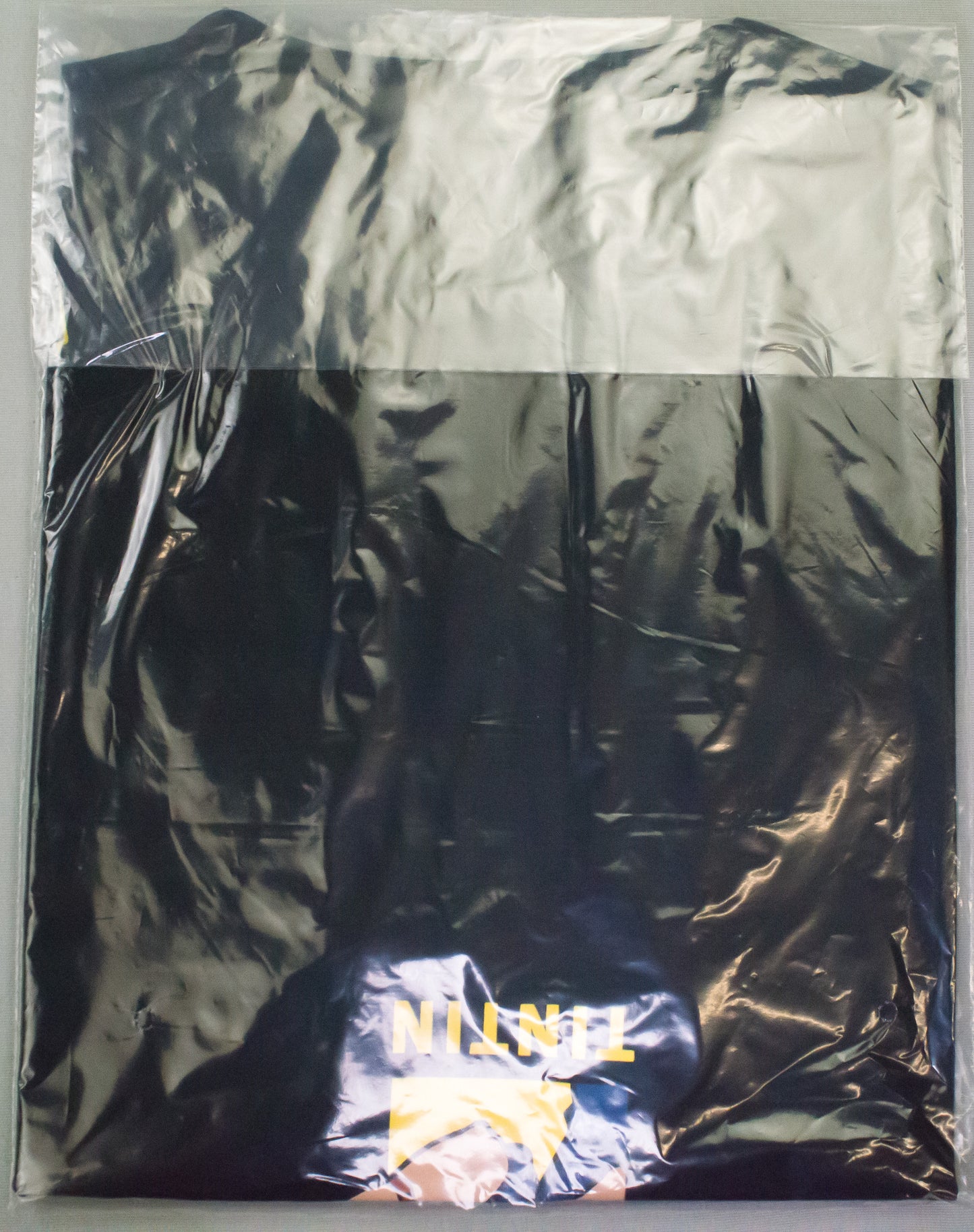 Moulinsart "Tintin T" Adult T-Shirt: Black Cotton T Shirt - ML Hergé