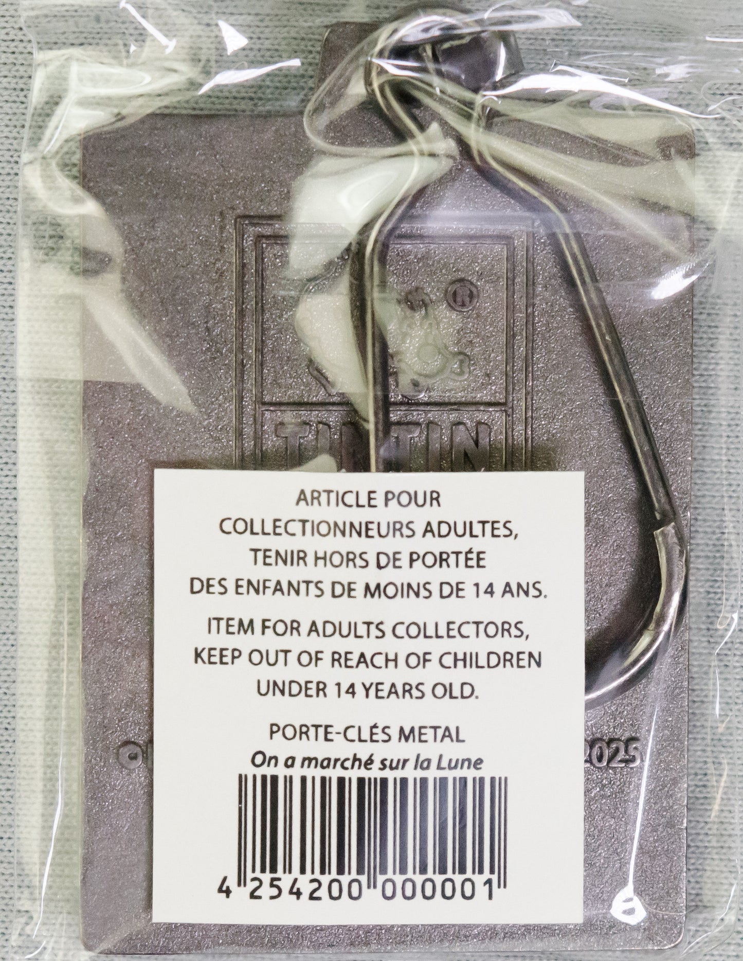 Moulinsart Tintin Title Cover Keyring 42542 - Explorers on the Moon Metal