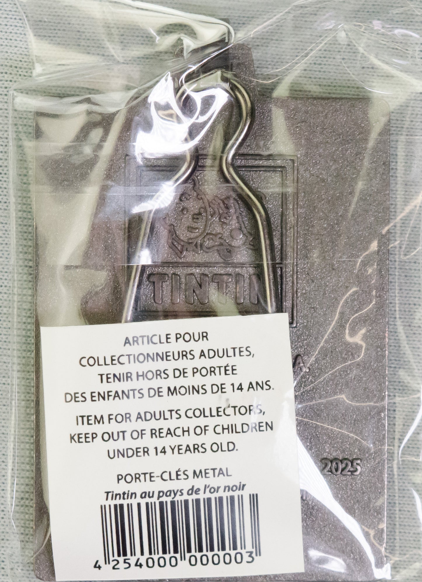 Moulinsart Tintin Title Cover Keyring 42539 - Land of Black Gold Metal