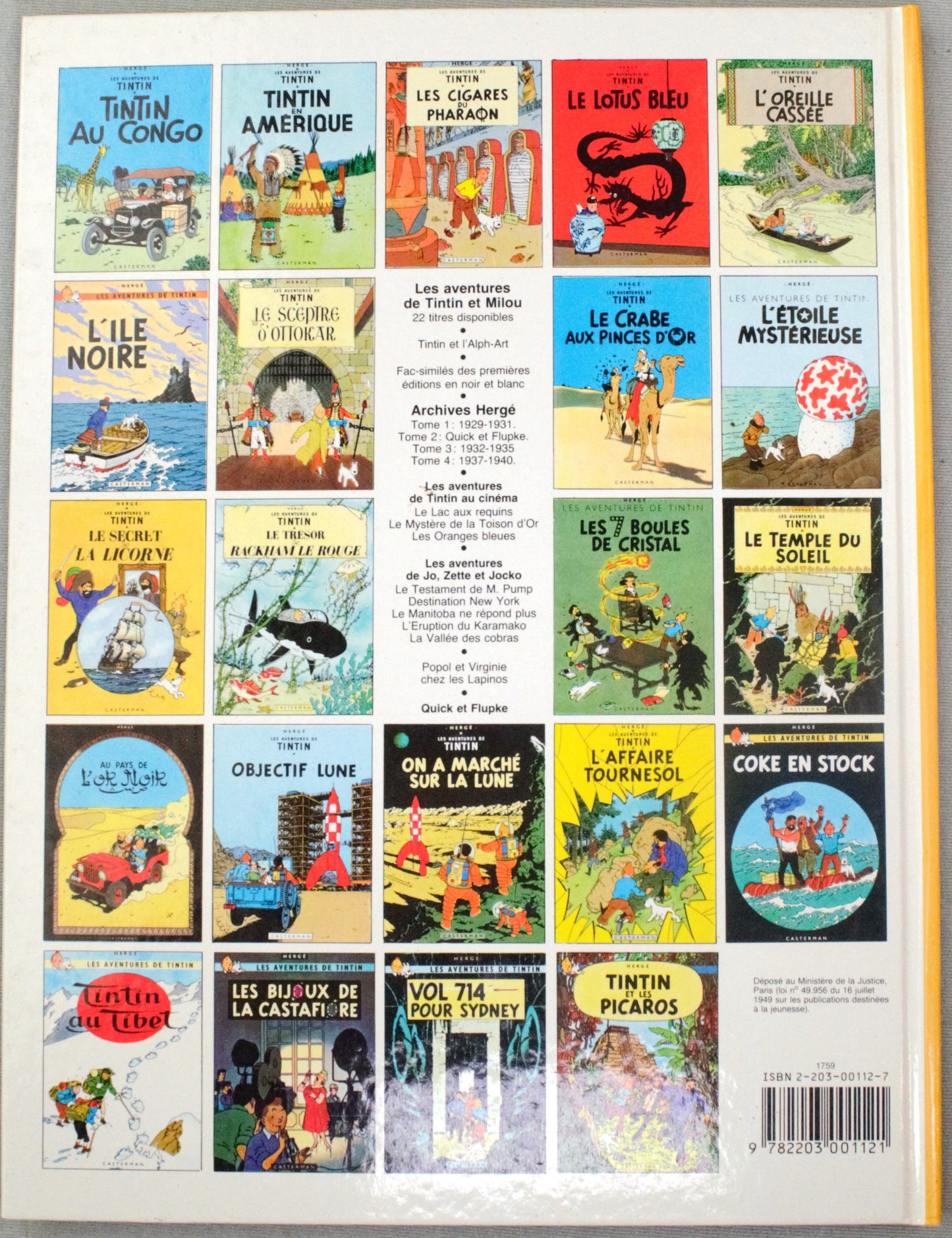 Tintin Les 7 Boules de Cristal Comic Book - 1975 Casterman Hardback French Edition Herge