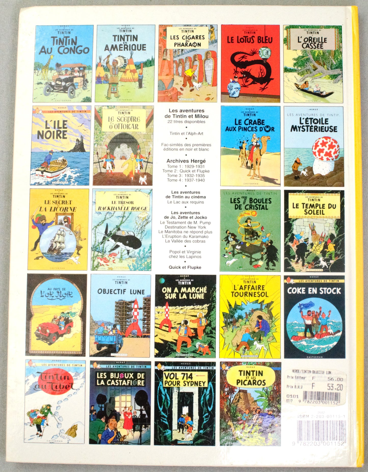 Tintin Objectif Lune Comic Book - Casterman 1981 French Hardback Edition Herge