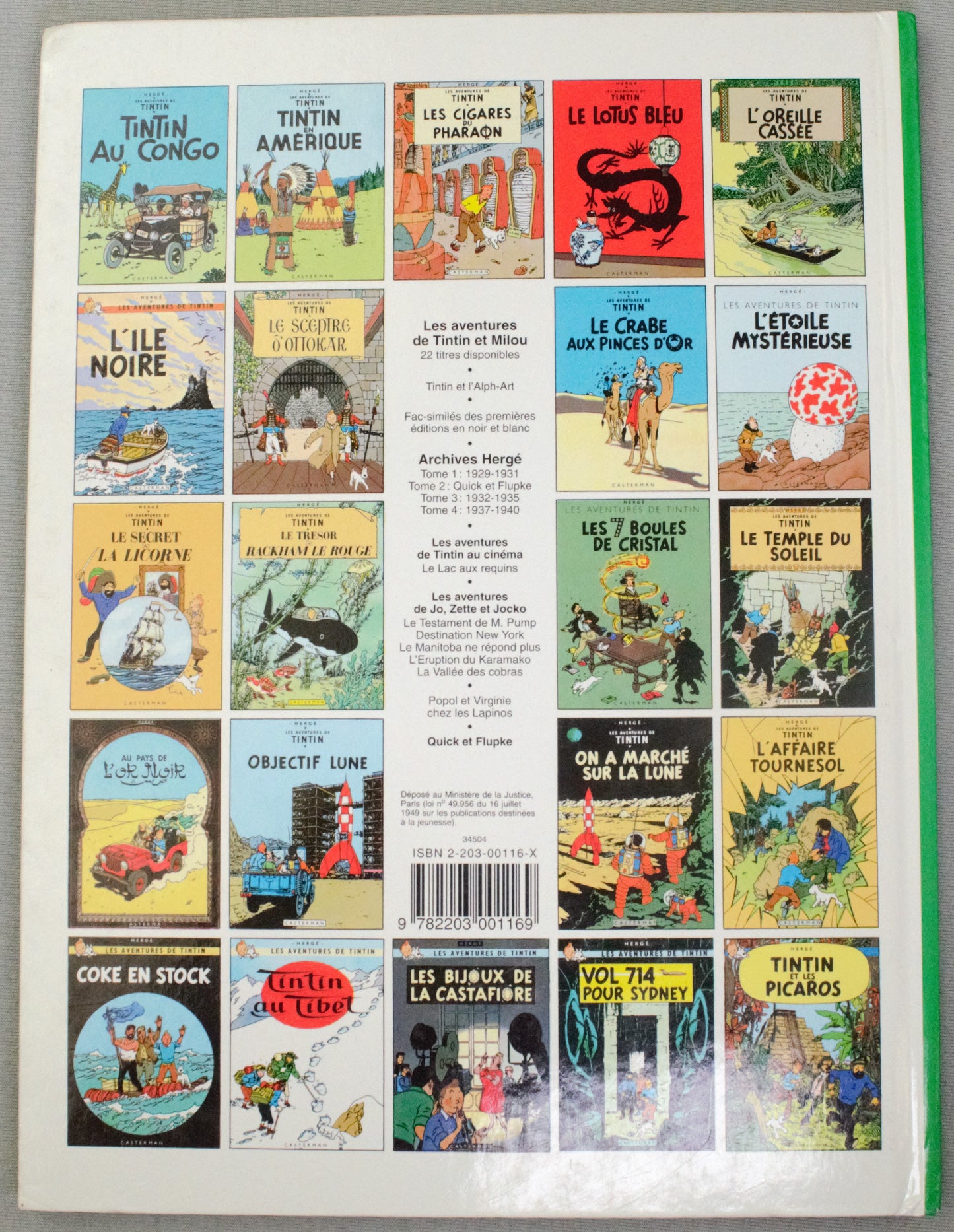 Tintin On a Marche sur la Lune Comic Book - Casterman 1982 French Hardback Edition Herge