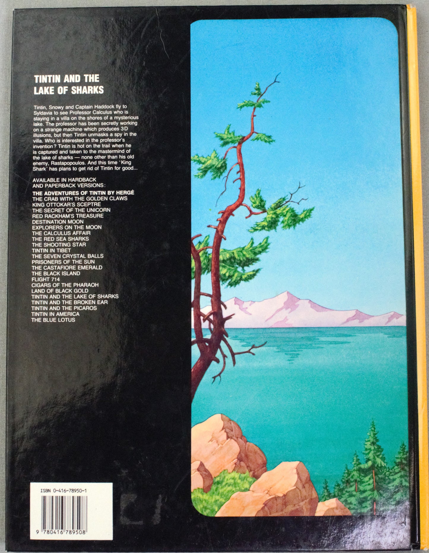 Tintin & the Lake of Sharks Early Vintage Comic Book - Methuen UK 1985 Edition HB Herge