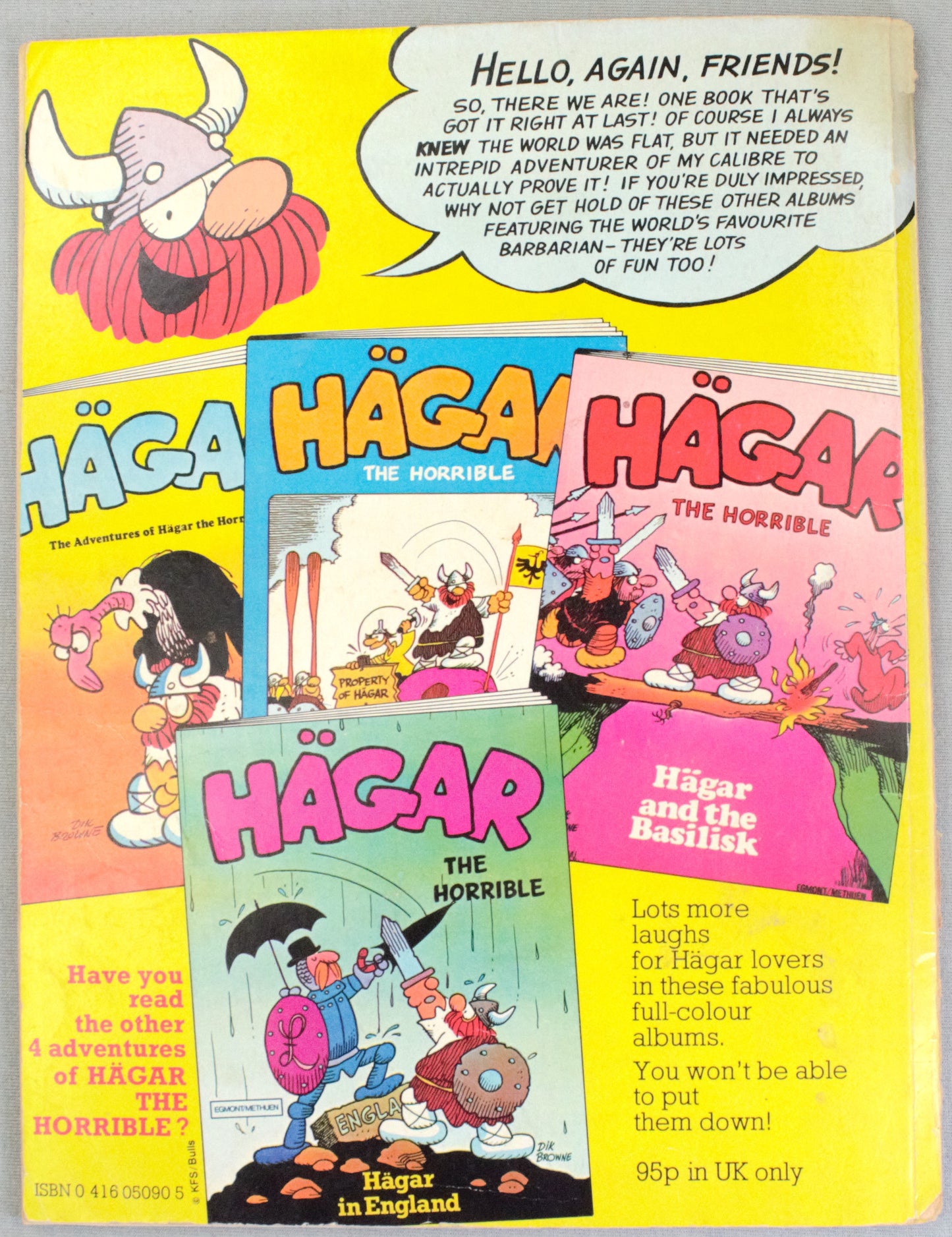 Hagar The Horrible The World is Flat Comic Book - 1978 Methuen PB 1st Edition by Dik Browne