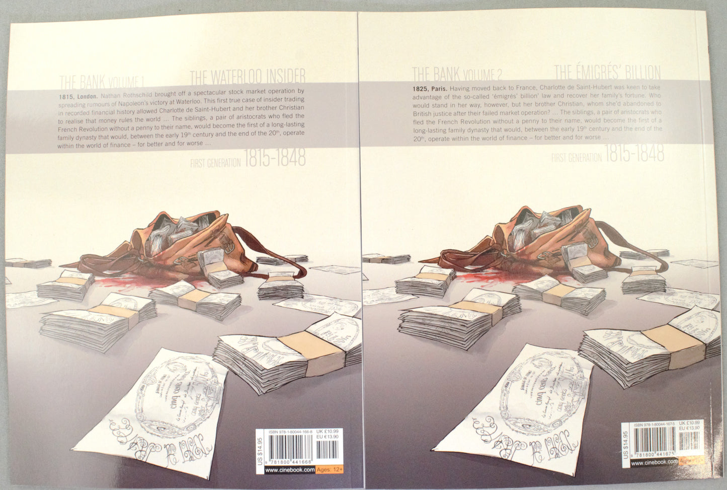 The Bank Volumes 1-2 Comic Books: Cinebook UK Paperback Editions Full Set by Boisserie/Guillaume/Maffre