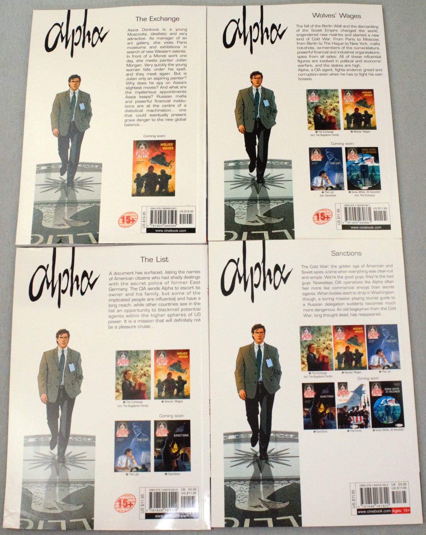 Alpha Volumes 1-4 Comic Books: Cinebook UK Paperback Editions FULL SET
