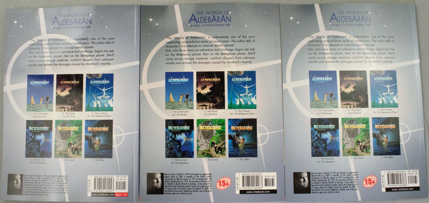 Leo Betelgeuse Volumes 1-3 Comic Books: Cinebook UK Paperback Editions FULL SET