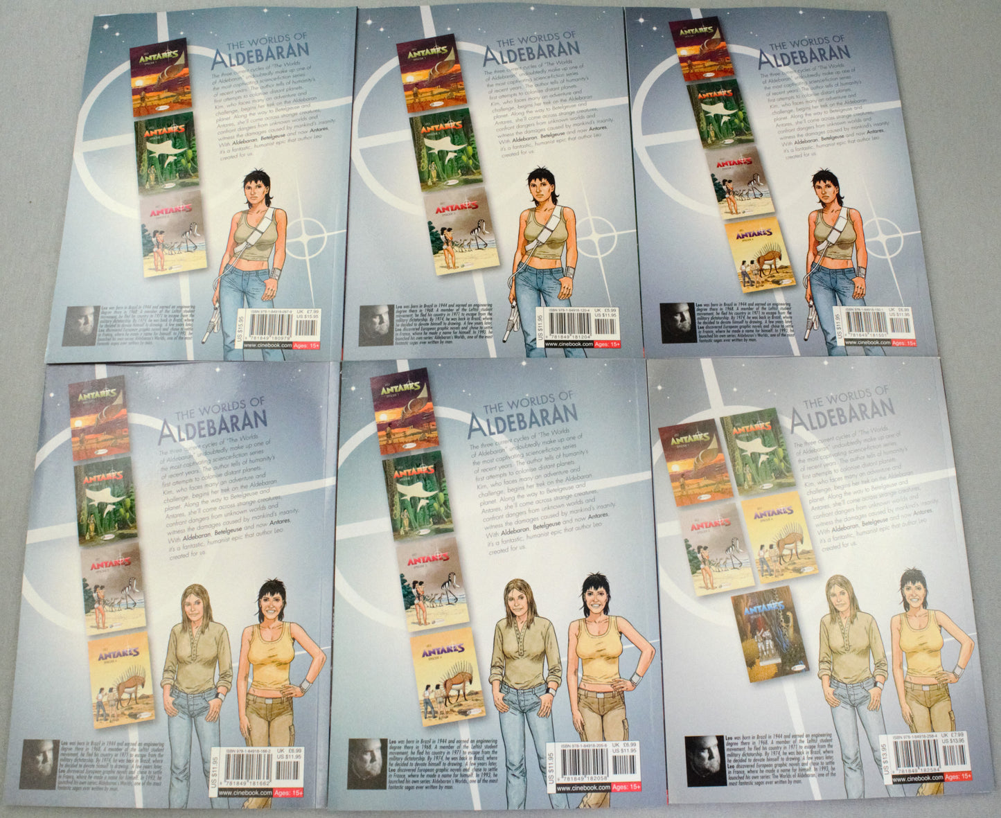 Leo Antares Episodes 1-6 Comic Books: Cinebook UK Paperback Editions FULL SET