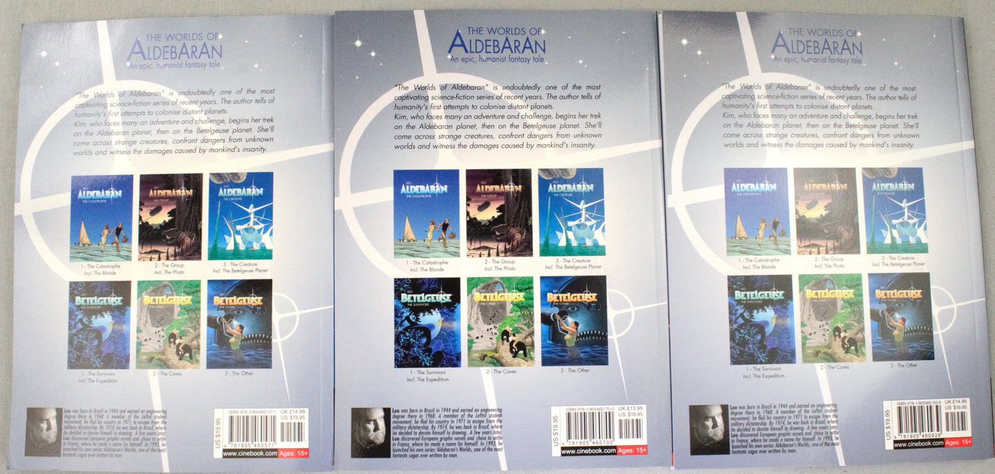 Leo Aldebaran Volumes 1-3: Cinebook Paperback UK Comic Books by Leo FULL SET
