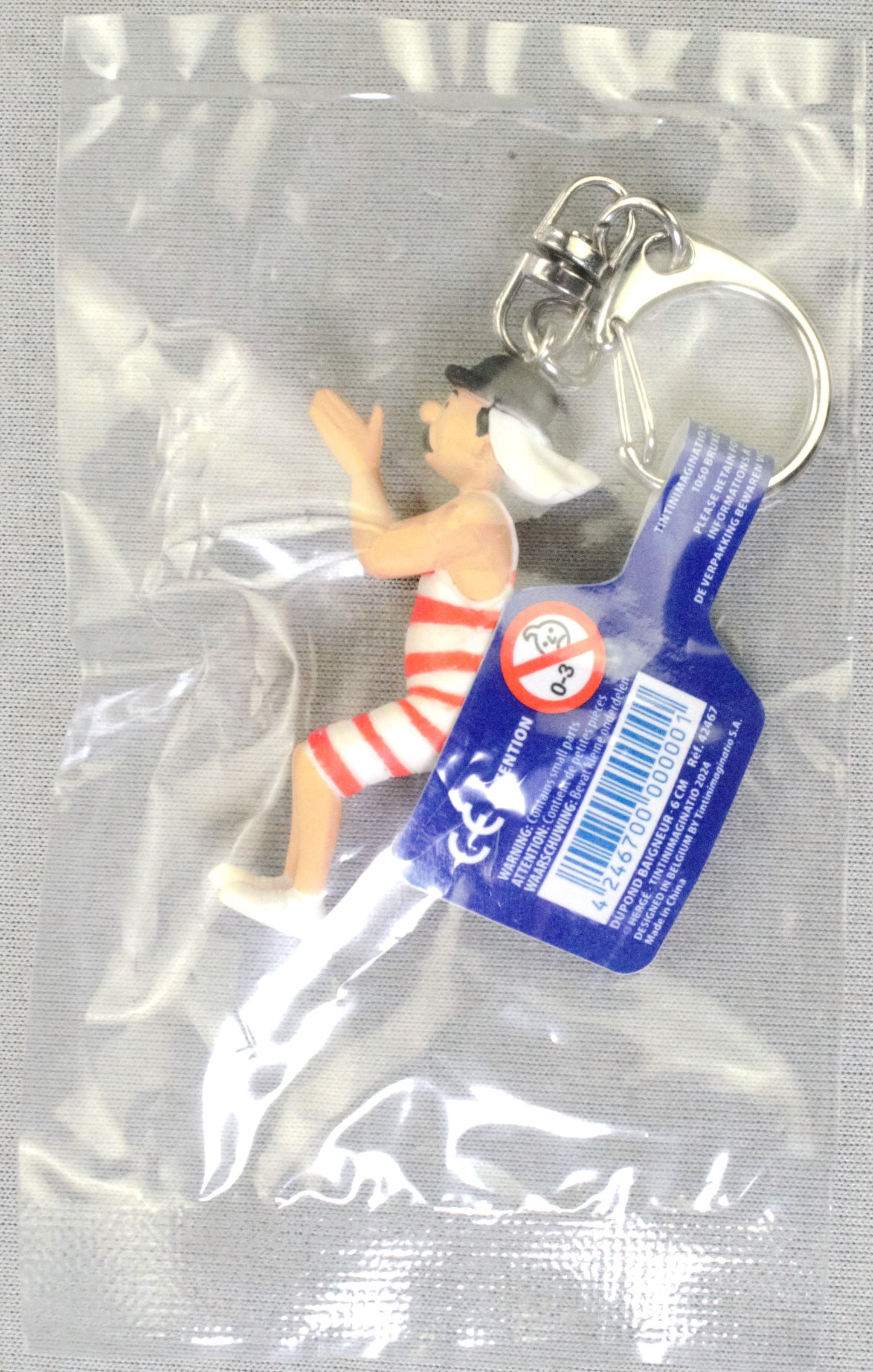 Moulinsart Toy Keyring: Thomson Diving 42467 Official Figure Key Ring