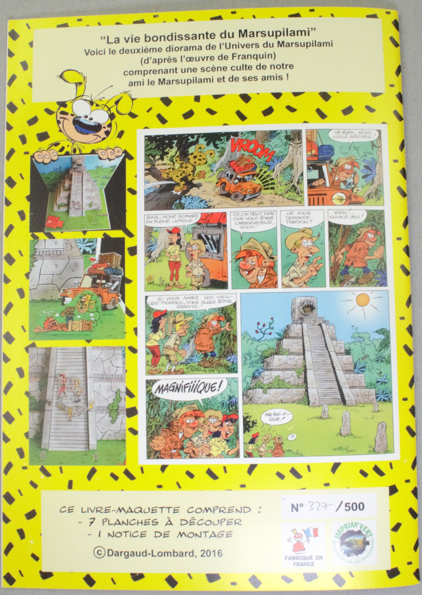 Marsupilami Diorama 3D A Monter La pyramide - Dargaud/Lomard 2016 Edition