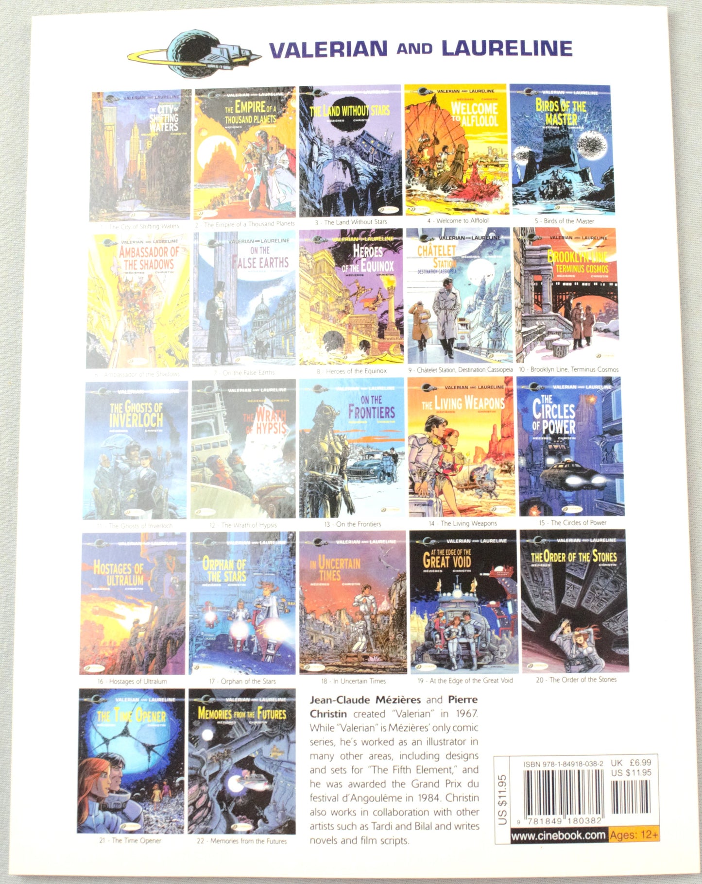 Valerian Volume 2 -"The Empire of a Thousand Planets" Cinebook Paperback Comic Book by Mezieres & Christin