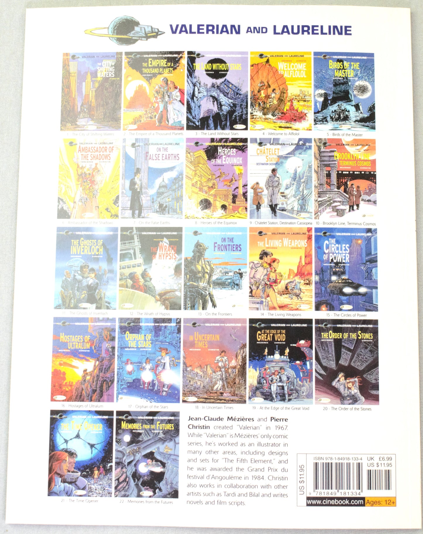 Valerian Volume 4 - "Welcome to Alflolol" Cinebook Paperback Comic Book by Mezieres & Christin