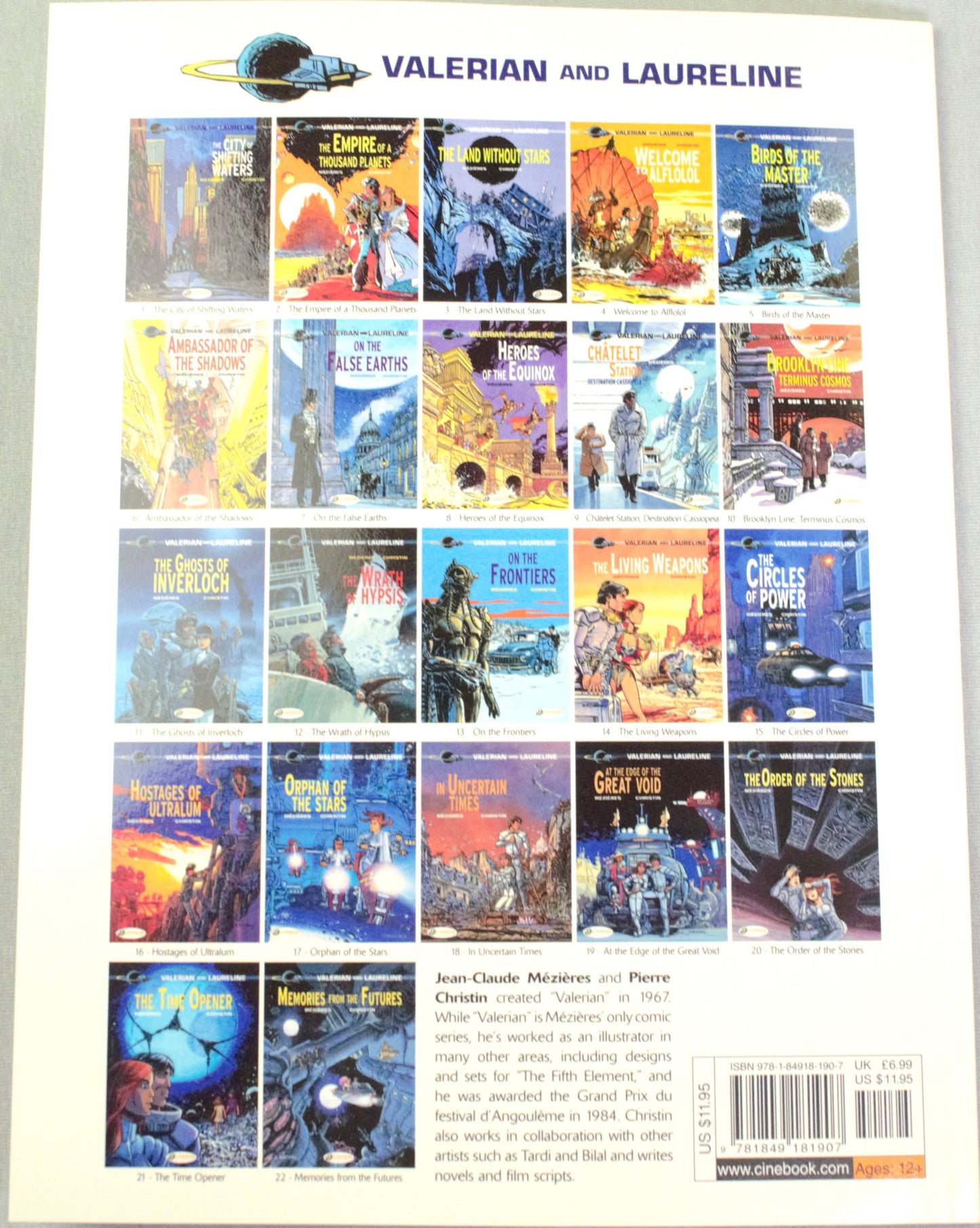Valerian Volume 7 - "On The False Earths" Cinebook Paperback Comic Book by Mezieres & Christin