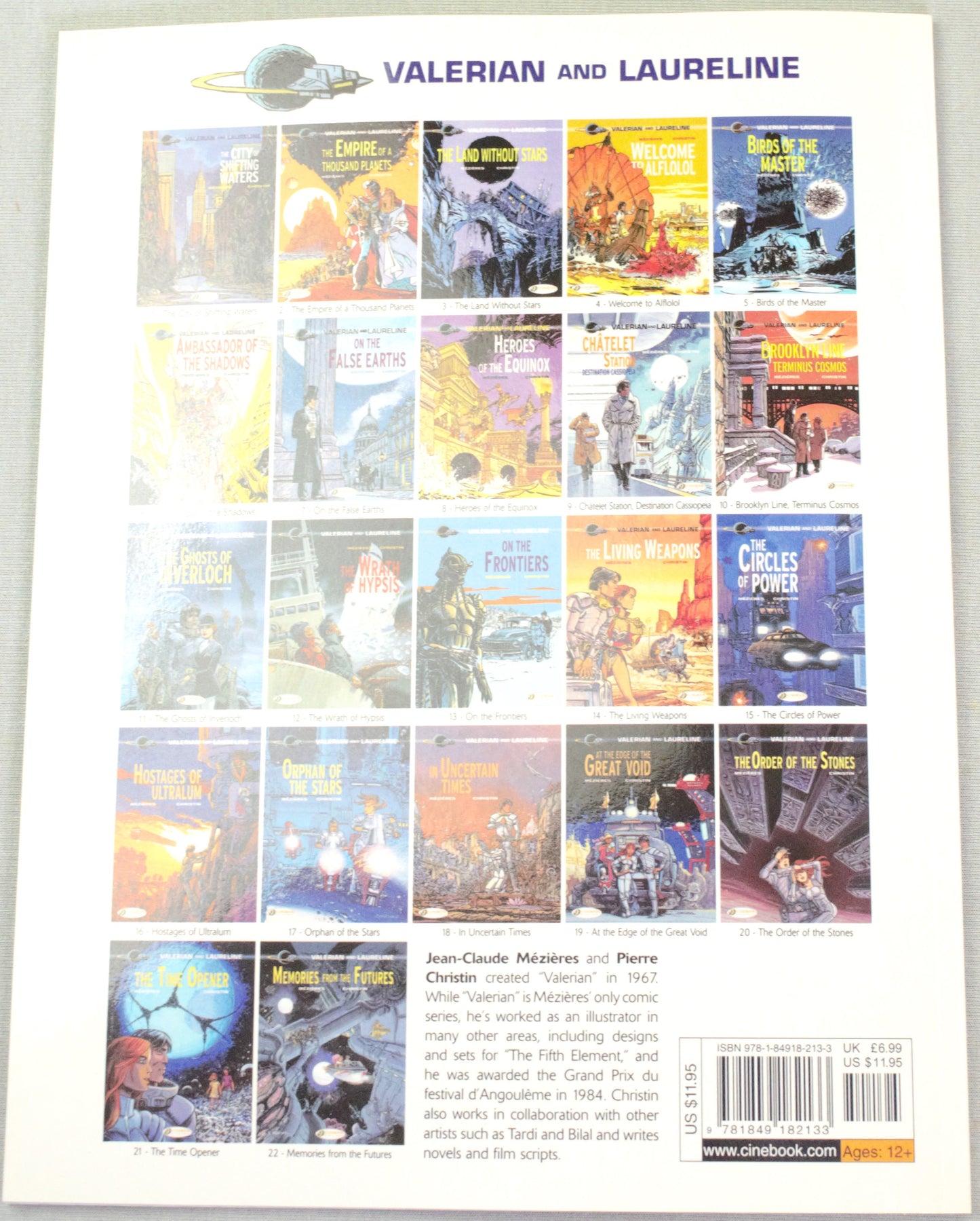 Valerian Volume 8 - "Heroes of the Equinox" Cinebook Paperback Comic Book by Mezieres & Christin