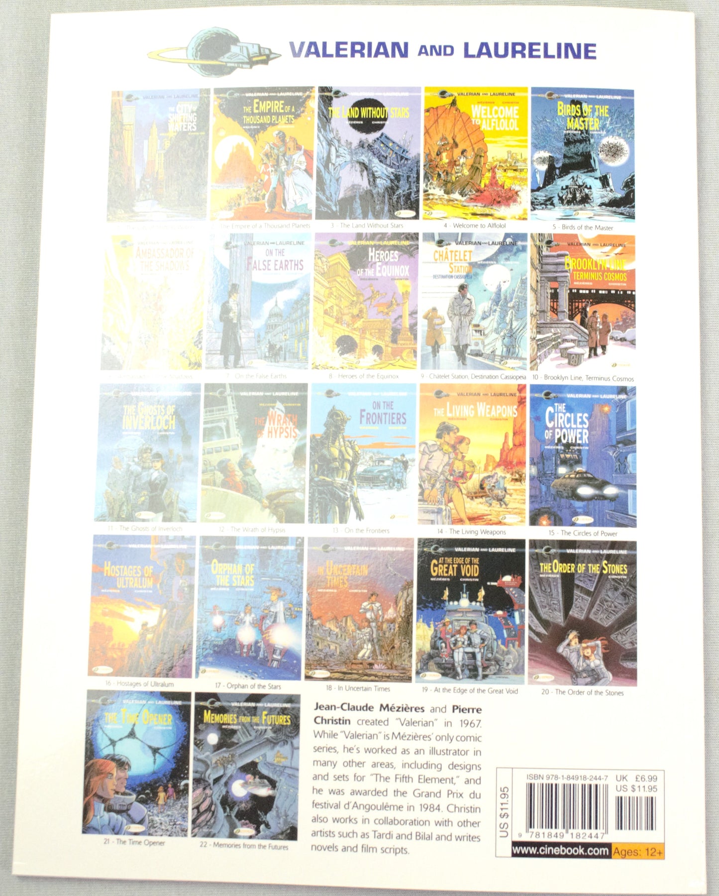 Valerian Volume 9 - "Châtelet Station, Destination Cassiopeia" Cinebook Paperback Comic Book by Mezieres & Christin