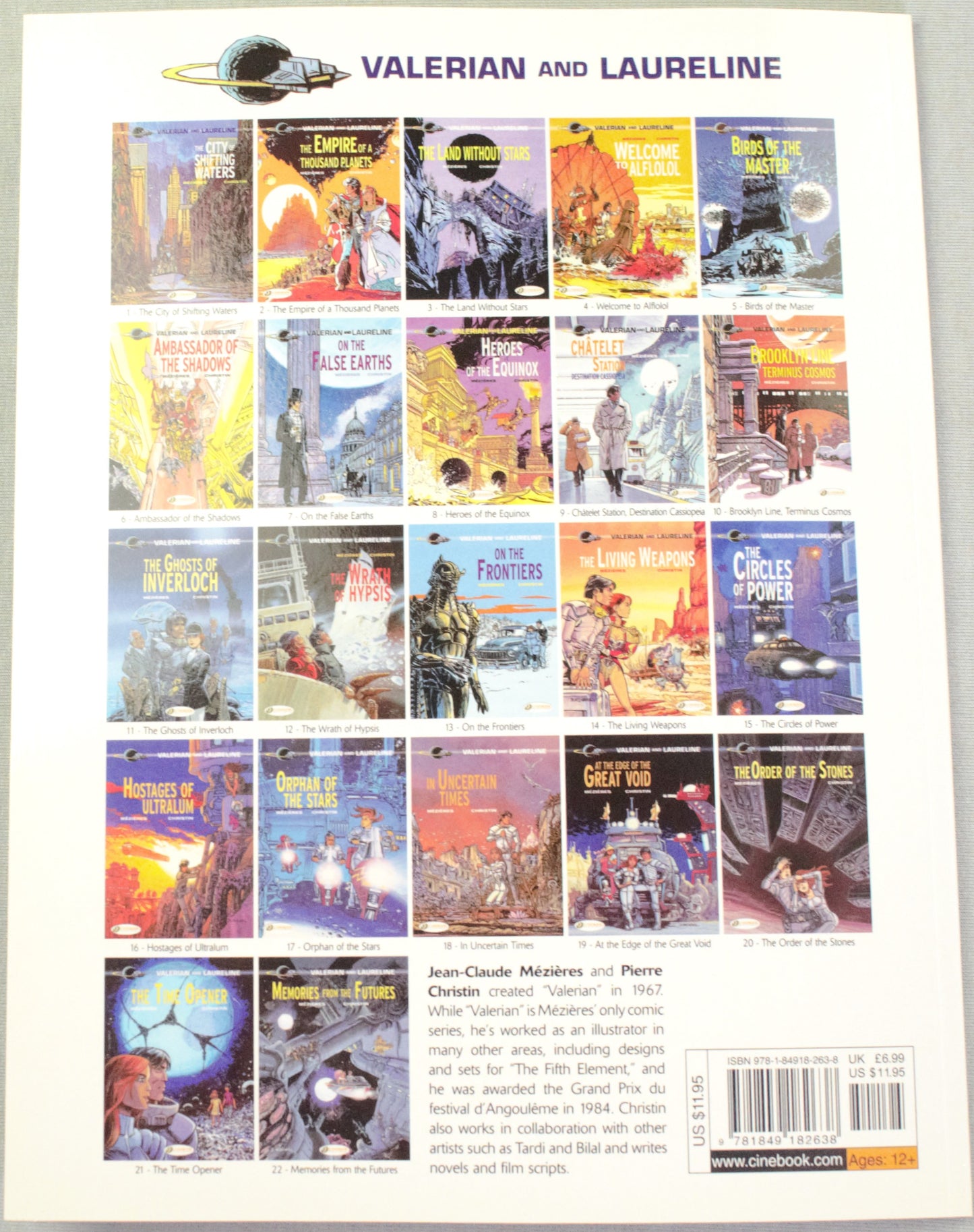 Valerian Volume 10 - "Brooklyn Line, Terminus Cosmos" Cinebook Paperback Comic Book by Mezieres & Christin