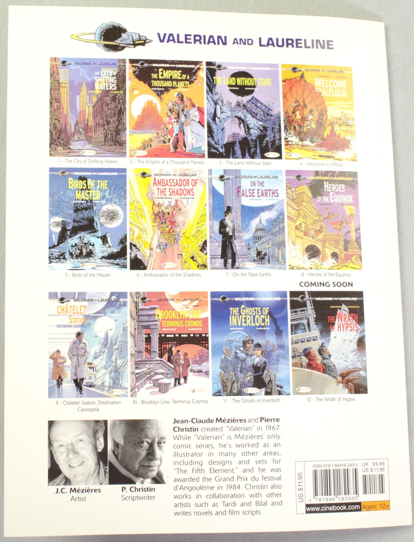 Valerian Volume 11 - "The Ghosts of Inverloch" Cinebook Paperback Comic Book by Mezieres & Christin