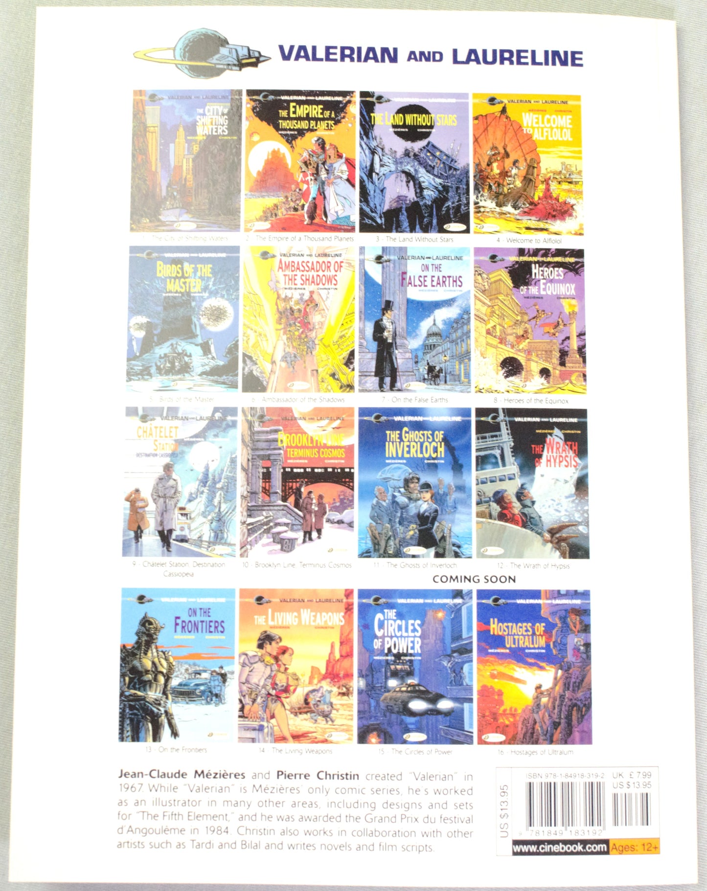 Valerian Volume 14 - "The Living Weapons" Cinebook Paperback Comic Book by Mezieres & Christin