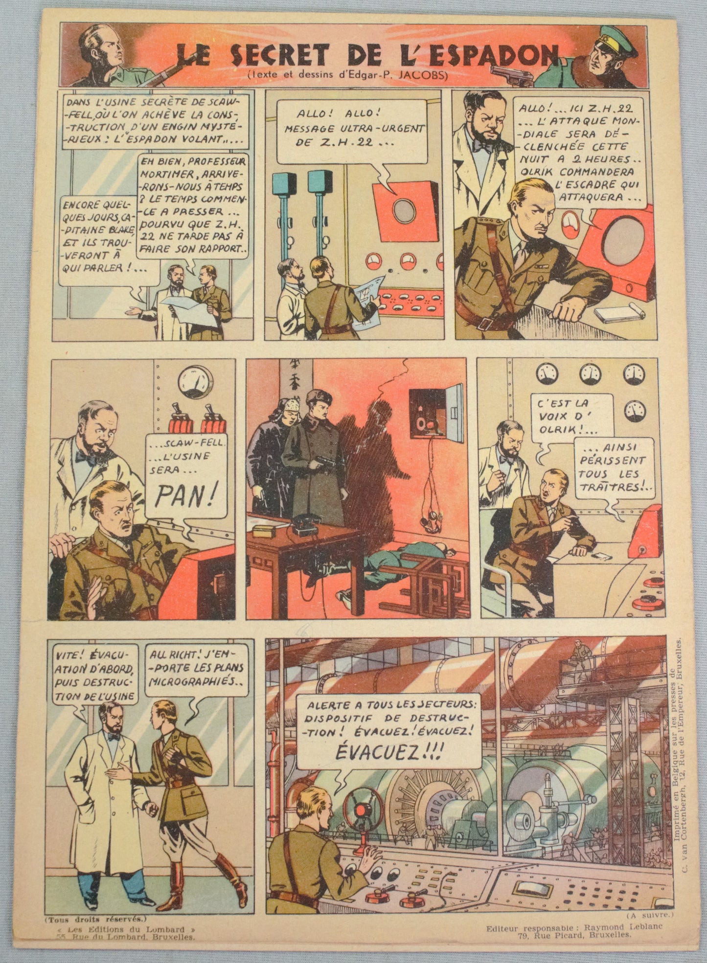 Journal Tintin Issue 3: 1946 J.Laudy Cover Edition Originale Vintage Comic EO