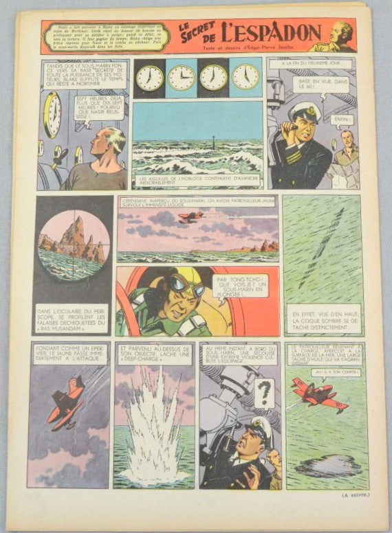 Journal Tintin Issue 8: February 19th 1948 Paul Cuvelier Cover Edition Vintage Comic EO Couverture