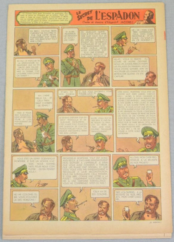 Journal Tintin Issue 14: April 1st 1948 Le Rallic Cover Edition Vintage Comic EO Couverture
