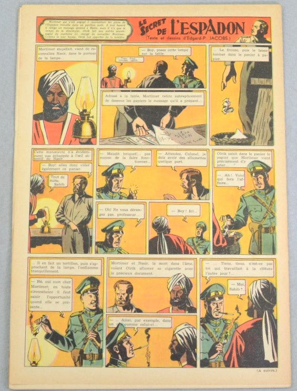 Journal Tintin Issue 16: April 15th 1948 Edgar P. Jacobs Cover Edition Vintage Comic EO Couverture