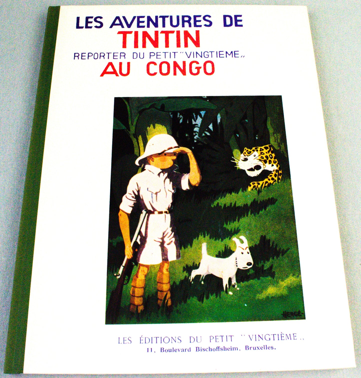 Tintin Au Congo B&W Facsimile 1st Alternate Cover Edition HB Casterman 1982 French EO Noir Blanc