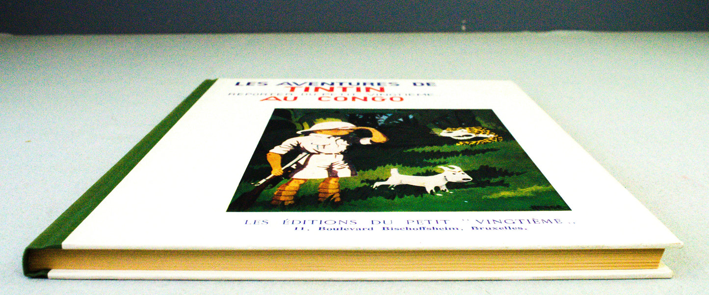 Tintin Au Congo B&W Facsimile 1st Alternate Cover Edition HB Casterman 1982 French EO Noir Blanc