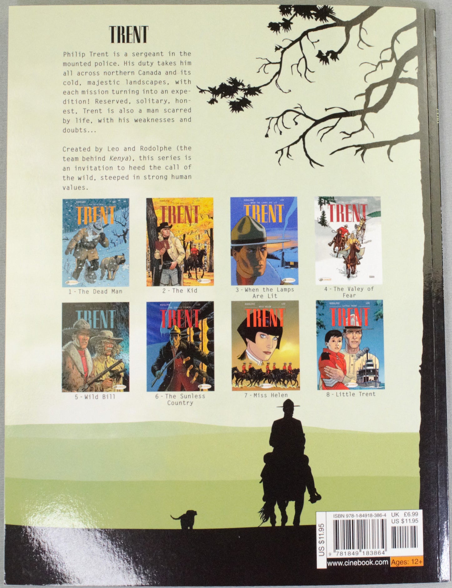 Trent Volume 3: "When the Lamps are Lit" Cinebook UK Paperback Comic Book by Leo & Rodolphe