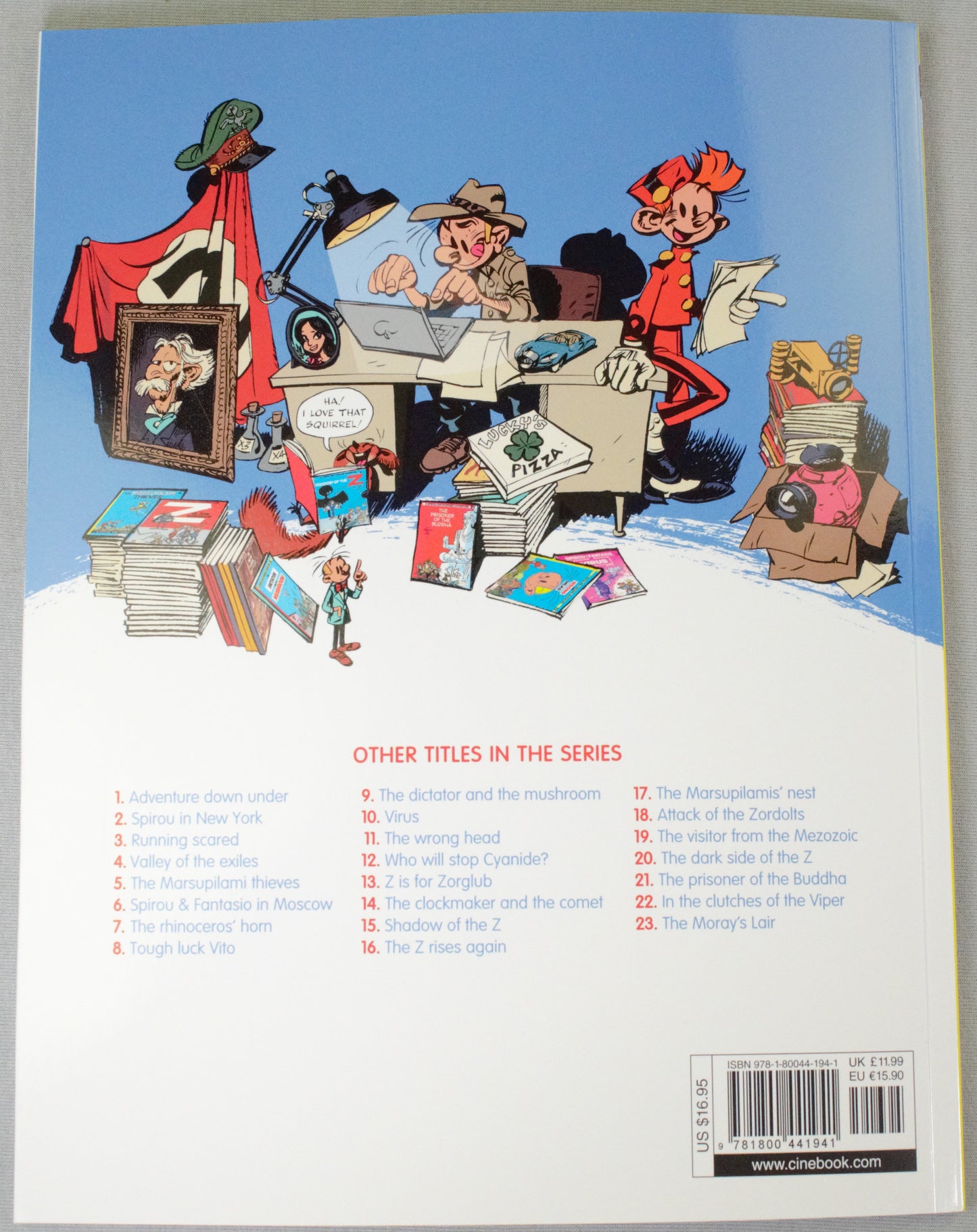 Spirou & Fantasio Volume 23 (The Moray's Lair) - UK Cinebook Paperback Edition