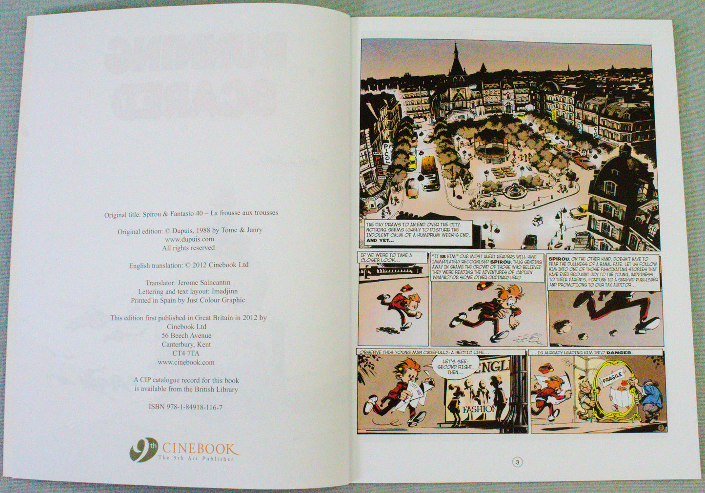 Spirou & Fantasio Volume 3 (Running Scared) - Uk Cinebook Paperback Edition