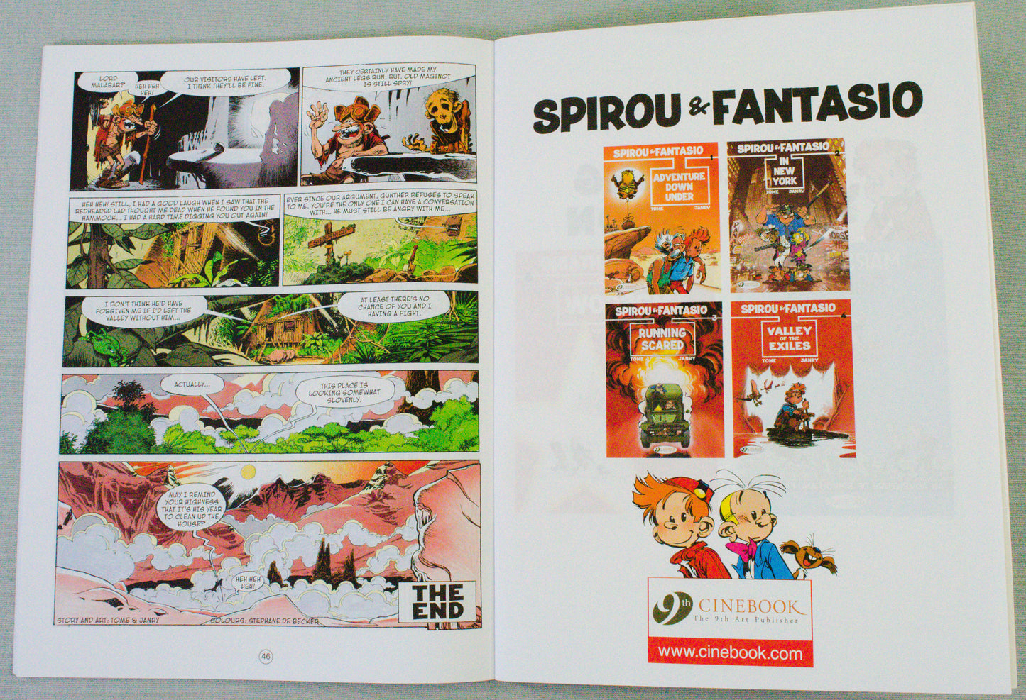 Spirou & Fantasio Volume 4 (Vally Of The Exiles) - Uk Cinebook Paperback Edition