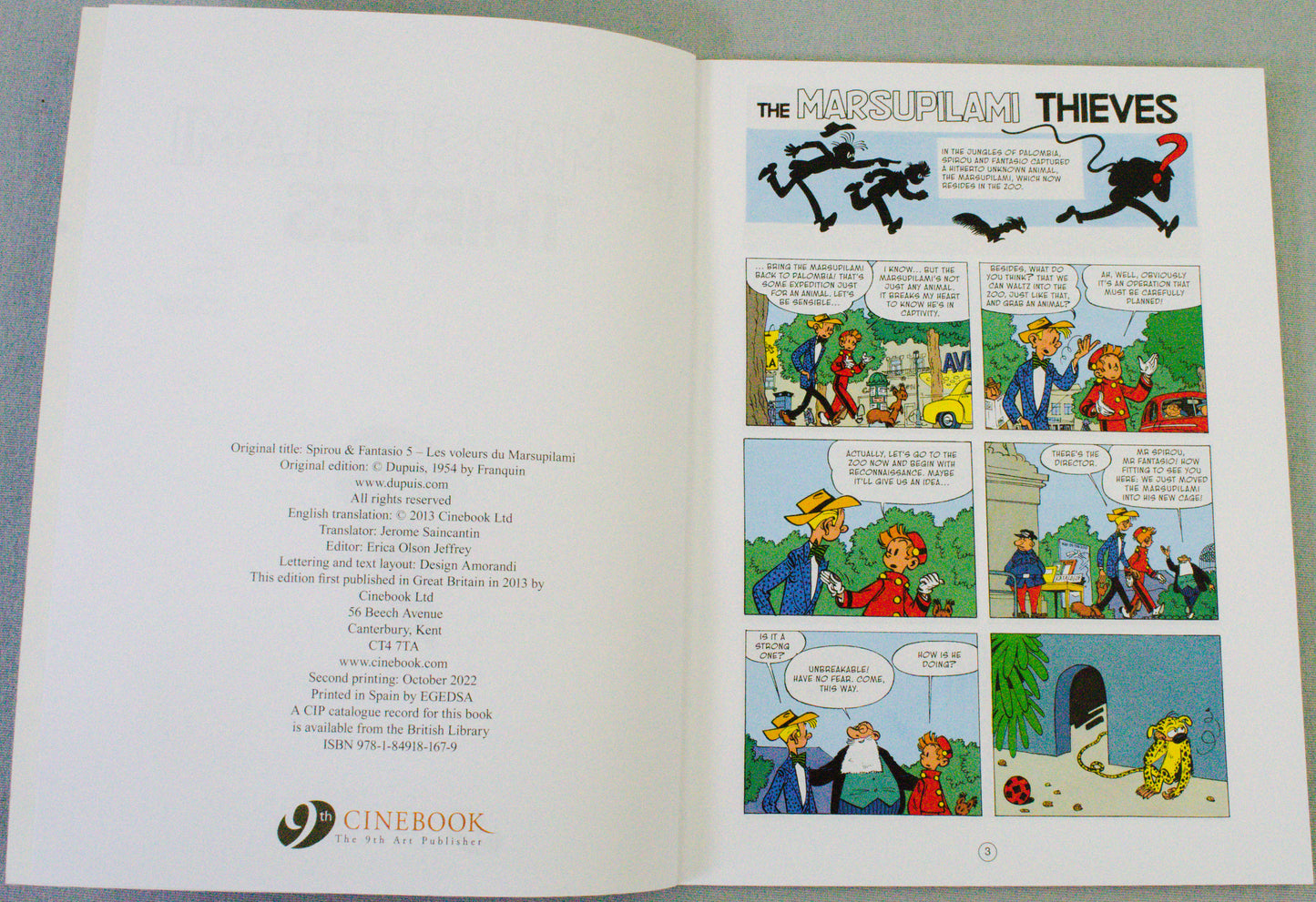 Spirou & Fantasio Vol 5 (The Marsupilami Thieves) - Uk Cinebook Edition