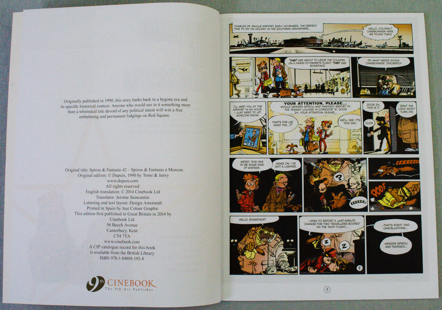 Spirou & Fantasio Volume 6 (In Moscow) - Uk Cinebook Paperback Edition