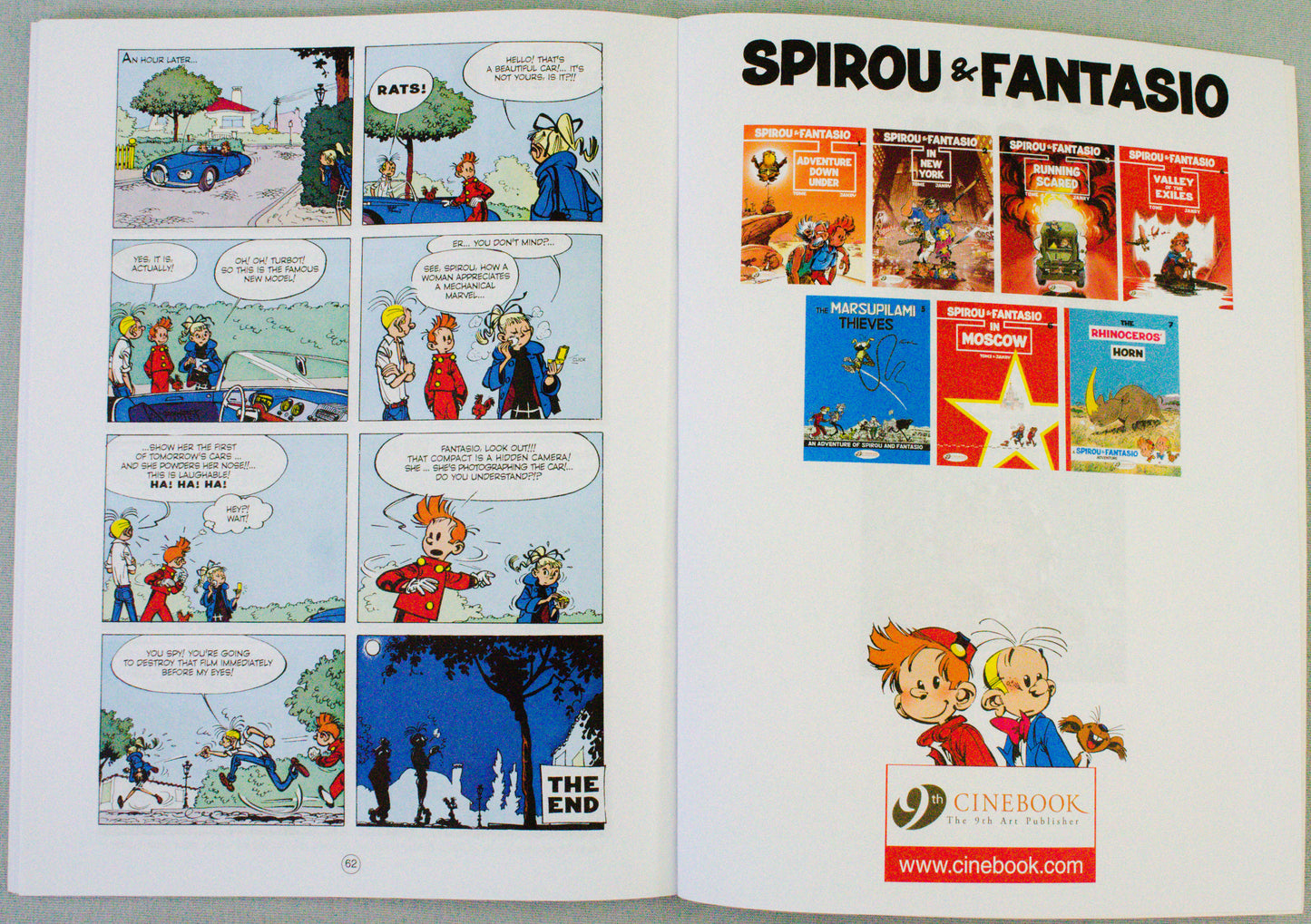 Spirou & Fantasio Vol 7 (The Rhinoceros Horn) - Uk Cinebook Edition