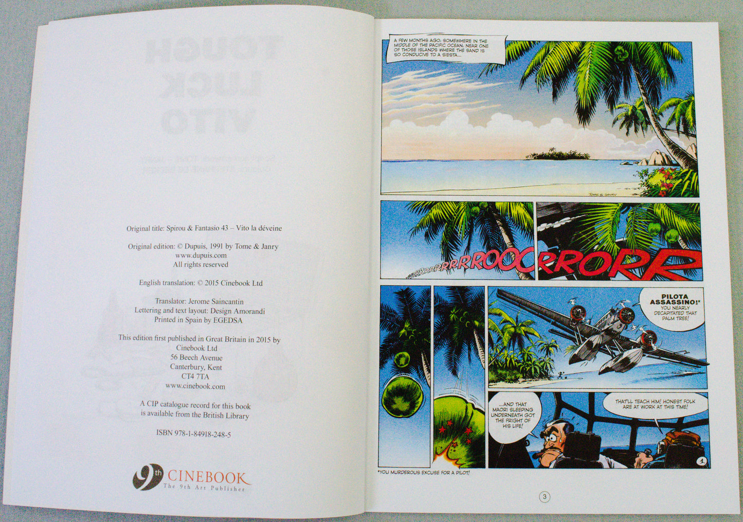 Spirou & Fantasio Volume 8 (Tough Luck Vito) - Uk Cinebook Paperback Edition