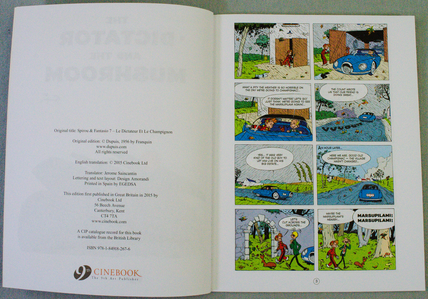 Spirou & Fantasio Volume 9 (The Dictator & The Mushroom) - Uk Cinebook Paperback Edition